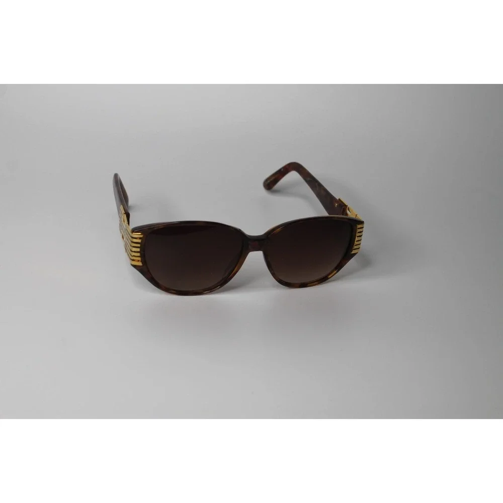 Vintage Da Vinci 622 Handmade red yellow orange Gold Large Sunglasses